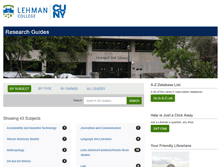 Tablet Screenshot of libguides.lehman.edu